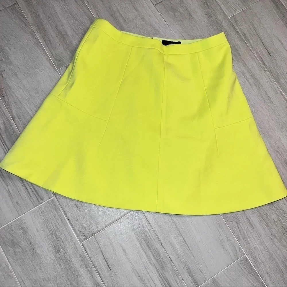 J. Crew Neon Yellow Blogger Favorite Skater A-Line Skirt, Women’s Size 2